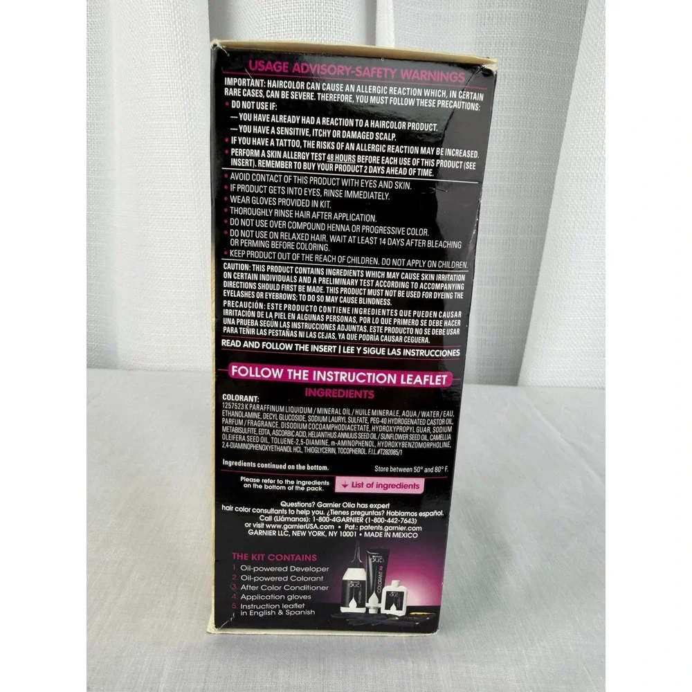 GARNIER OLIA 10.0 VERY LIGHT BLONDE OIL POWERED PERMANENT HAIR COLOR HIGHLIGHTS